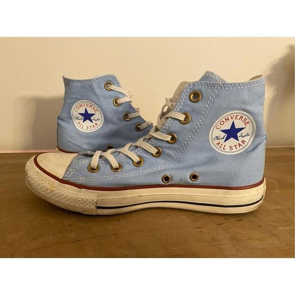 Converse 5 mens 7 womens blue high top zipper sneakers shoes - Picture 1 of 6
